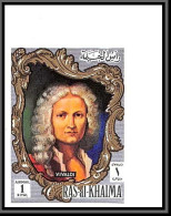 Ras Al Khaima - 601a N° 587 B Antonio Vivaldi Musique (music) Non Dentelé (imperf) Coin De Feuille - Ras Al-Khaima
