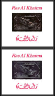 Ras Al Khaima - 640/ Bloc N° A/b 101 Espace (space Research 1971) Argent Silver OR (gold Stamps) Neuf ** MNH - Ras Al-Khaimah