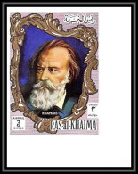 Ras Al Khaima - 599e - N° 590 B Johannes Brahms Musique (music) Non Dentelé (imperf) Coin De Feuille - Musik