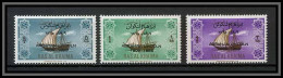 Ras Al Khaima - 577 - N° 24/26 Arab Dhow Abraham Lincoln Bateau Boat Overprint Surchargé Arabic English - Schiffe