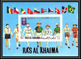 Ras Al Khaima - 566 - Bloc N° 97 B Scout (scouting - Jamboree) Non Dentelé Imperf ** MNH - Nuevos
