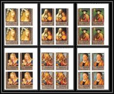 Ras Al Khaima - 562b - N° 579/584 B Albrecht Dürer Peinture Tableaux Paintings Non Dentelé Imperf ** MNH BLOC 4 - Autres & Non Classés