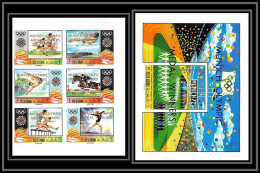 Ras Al Khaima - 539a/ N° 540/545 Bloc 100 B Jeux Olympiques Olympic Games Munich 72 Overprint ** MNH Non Dentelé Imperf - Ras Al-Khaimah