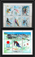 Ras Al Khaima - 534a/ N° 534/539 A Bloc 99 A Sapporo 1972 Overprint Surcharge Jeux Olympiques Olympic Games Neuf ** MNH - Invierno 1972: Sapporo