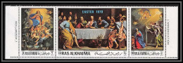 Ras Al Khaima - 515b/ N° 361 / 363 Tableaux Paintings Easter Paques Philippe De Champaigne La Cene Neuf ** MNH  - Ra's Al-Chaima
