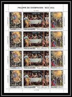 Ras Al Khaima - 515/ N° 361 / 363 Tableaux Paintings Easter Paques Philippe De Champaigne Neuf ** MNH Feuille Sheet - Ras Al-Khaimah