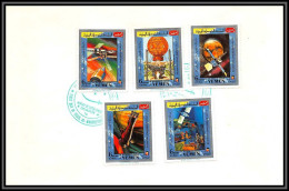Yemen Royaume (kingdom) - 4131 N°889/892 + 864 A Fcd Lettre Cover History Of Outer Space Espace Apollo Mercury 1969 - Asien