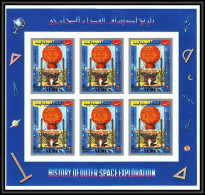 Yemen Royaume (kingdom) - 4074/ N°864 B Montgolfier Montgolfiere Neuf ** MNH History Of Space Espace Non Dentelé Imperf - Jemen