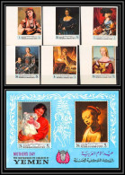 Yemen Royaume (kingdom) - 4048z N° 485/490 B Bloc 72B Tableaux Paintings Mother's Day Women's Portraits Imperf** MNH  - Yemen