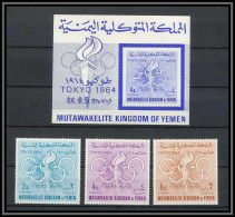 Yemen Royaume (kingdom) - 4024/ N° 72/74 A + Bloc 9 B Jeux Olympiques (olympic Games) TOKYO 1964 Cote 30 Euros ** MNH  - Jemen