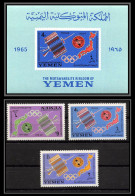 Yemen Royaume (kingdom) - 4026/ N°145/147 A Bloc 17 Cote 32 Euros Uit Itu Telecommunications Espace Space ** MNH 1965 - Asien