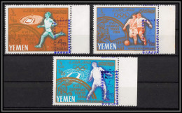 Yemen Royaume (kingdom) - 4019 N° 260/262 Jeux Olympiques Olympic Overprint 1967 ** MNH Cote 240 Euros Football Soccer - Unused Stamps