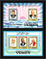 Yemen Royaume (kingdom) - 4012/ Bloc N° 119 + 120 B Pape Pope Luther King Kennedy Churchill ** MNH  - Yémen