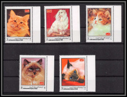 Yemen Royaume (kingdom) - 4008z N° 997/1001 A Chats Chat Cat Cats ** MNH Feuille Complete Sheets 1970 DISCOUNT - Yemen