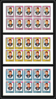 Yemen Royaume (kingdom) - 4013a/ N°541 + 545 + 549 B Non Dentelé Imperf Kennedy ** MNH Feuille Complete (sheet) - Kennedy (John F.)