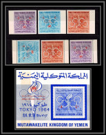 Yemen Royaume (kingdom) - 4020 N°373/375 A/B BF 48 Jeux Olympiques Olympics Tokyo 1964 ** MNH 1967 Overprint Jordan - Yemen