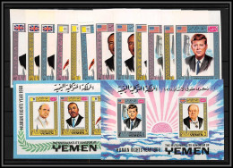 Yemen Royaume (kingdom) - 4015/ N° 540/551 Bloc N° 119 + 120 B Pape Pope Luther King Kennedy Churchill ** MNH  - Papes