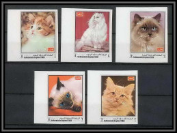 Yemen Royaume (kingdom) - 4007b/ N° 997/1001 B Chats (chat Cat Cats) Non Dentelé Imperf ** MNH 1970 - Domestic Cats