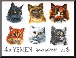 Yemen Royaume (kingdom) - 4003/ Bloc N°22 B Chats (chat Cat Cats) Non Dentelé Imperf ** MNH 1965 Superbe Cote 18 Euros - Chats Domestiques