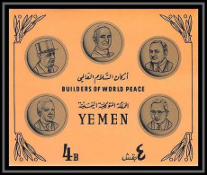 Yemen Royaume (kingdom) - 4001/ Bloc N°30 Pape Pope De Gaulle Thant Johnson Lubke ** MNH  - Yemen