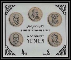 Yemen Royaume (kingdom) - 4000/ Bloc N°29 Kennedy - Churchill Pope Pape Nehru Hammarskjöld** MNH  - Kennedy (John F.)