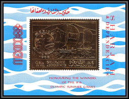 Sharjah - 2250 BF A 46 A Sailing Overprint Winners Jeux Olympiques Olympics MEXICO 1968 OR Gold 1969 ** MNH  - Sharjah