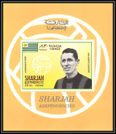 Sharjah - 2243/ N°504 Juan Alberto Schiaffino Uruguay Football Soccer Deluxe Miniature Sheet Neuf ** MNH - Sharjah