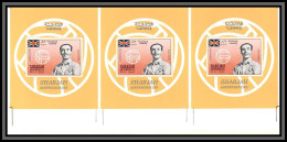 Sharjah - 2242b/ N°506 Stanley Matthews England Football Soccer Non Dentelé Imperf Essai Proof Stip Of 3 Neuf ** MNH - Unused Stamps
