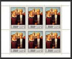 Sharjah - 2228/ N°455 A Grant Wood American Paintings Tableau (Painting) Neuf ** MNH Feuille Complete (sheet) - Schardscha