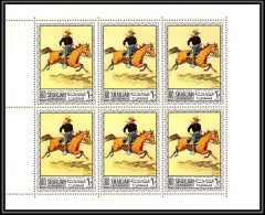 Sharjah - 2225/ N°452 A Remington American Paintings Tableau (Painting) Neuf ** MNH Feuille Complete (sheet) - Other & Unclassified