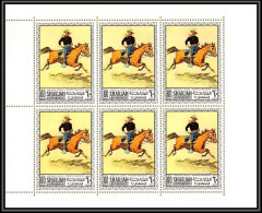 Sharjah - 2225/ N°452 A Remington American Paintings Tableau (Painting) Neuf ** MNH Feuille Complete (sheet) - Sharjah