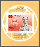 Sharjah - 2221/ Khor Fakkan N°215 Stanley Matthews British Football Soccer Deluxe Miniature Sheet Neuf ** MNH - Schardscha