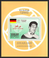 Sharjah - 2219/ Khor Fakkan N°212 Fritz Walter German Football Soccer Deluxe Miniature Sheet Neuf ** MNH - Schardscha