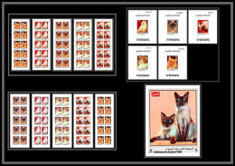 Yemen Royaume (kingdom) - 4008kk N°997/1001 A+B Bloc 200 + Deluxe Miniature Sheets 1970 PERFECT SET Chats Cats ** MNH - Yémen