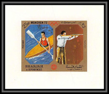 Sharjah - 2195/ N°946 Kayak Shooting Tir Munich 1972 Jeux Olympiques Olympic Games Miniature Deluxe Sheet Neuf ** MNH - Sommer 1972: München