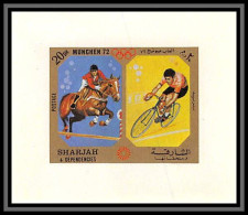 Sharjah - 2194/ N°945 Riding Cycling Munich 1972 Jeux Olympiques Olympic Games Miniature Deluxe Sheet Neuf ** MNH - Ciclismo