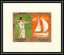 Sharjah - 2193/ N°944 Archery Sailing Munich 1972 Jeux Olympiques Olympic Games Miniature Deluxe Sheet Neuf ** MNH - Ete 1972: Munich