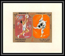 Sharjah - 2190/ N°950 Judo Basket Ball Munich 1972 Jeux Olympiques Olympic Games Miniature Deluxe Sheet Neuf ** MNH - Schardscha