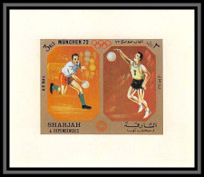 Sharjah - 2189/ N°951 Handball Volley Ball Munich 1972 Jeux Olympiques Olympic Games Miniature Deluxe Sheet Neuf ** MNH - Ete 1972: Munich