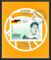 Sharjah - 2131/ N°503 Fritz Walter German Football Soccer Non Dentelé Imperf Proof Error Variété Drapeau Decallé - Schardscha