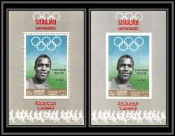 Sharjah - 2100 - 510 A/B Jesse Owens 1936 Jeux Olympiques Olympic Games ** MNH Deluxe Miniature Sheet 1968 Perf Imperf  - Schardscha