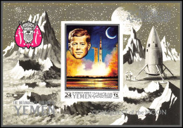 Yemen Royaume (kingdom) - 4443 Bloc N°156 B Espace (space) Apollo 10 Kennedy Non Dentelé Imperf Mnh ** - Yémen