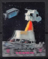 Yemen Royaume (kingdom) - 4231b/ N°1085 B Espace Space Research 3d Stamps Neuf ** MNH Style Star Wars - Yémen