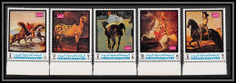 Yemen Royaume (kingdom) - 4208/ N°1007/1011 A Equestrian Paintings Tableau Painting Cheval Horse Neuf ** MNH - Yémen