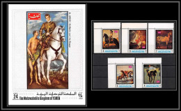 Yemen Royaume (kingdom) - 4209a/ N°1007/1011 A + Bloc 203 Equestrian Paintings Tableau Painting Cheval Horse Neuf ** MNH - Chevaux