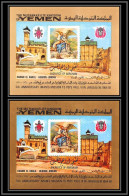 Yemen Royaume (kingdom) - 4195/ 2 Shades Bloc N°153 Imam's Mission Pope Paul 6 In Jerusalem Pape Israel Neuf ** MNH 1969 - Yemen
