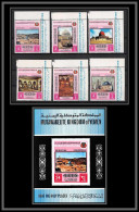 Yemen Royaume (kingdom) - 4143 N°810/815 A + BF 168 Lieux Saints Holy Sites Jerusalem Israel Hebron Abraham ** Mnh - Moskeeën En Synagogen