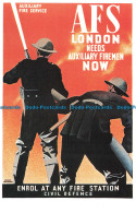 R664754 AFS London Needs Auxiliary Fireman Now. Dalkeith Classic Poster Series - Monde