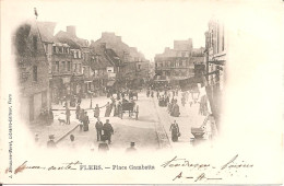 FLERS (61) Place Gambetta En 1901 (Dos Non Divisé) - Flers