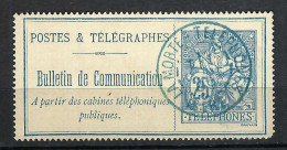 FRANCE Téléphones Ca.1910:  Le Y&T 24 Avec TB Obl. CAD Bleue "La Morte (Isère)" - Telegraaf-en Telefoonzegels